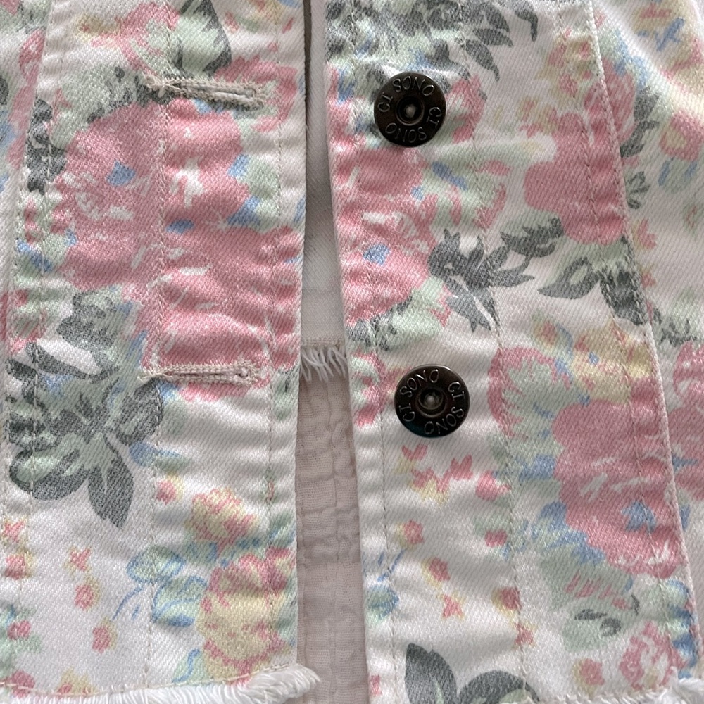 Ci Sono size S floral denim vest - Picture 5 of 6